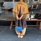 Tassel Suede Cape-Jacket