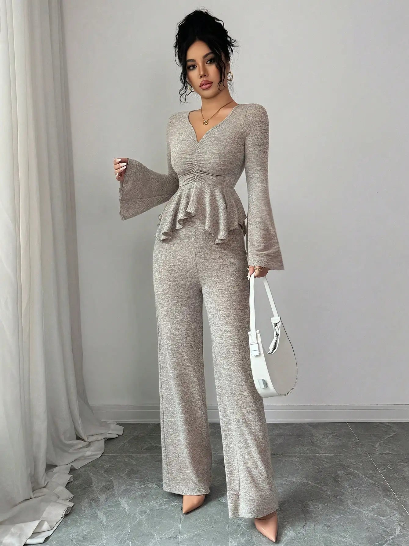 Knitted Ruffle Co-Ord