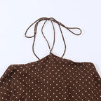 Elegant Polka-Dot Mini Beach Dress