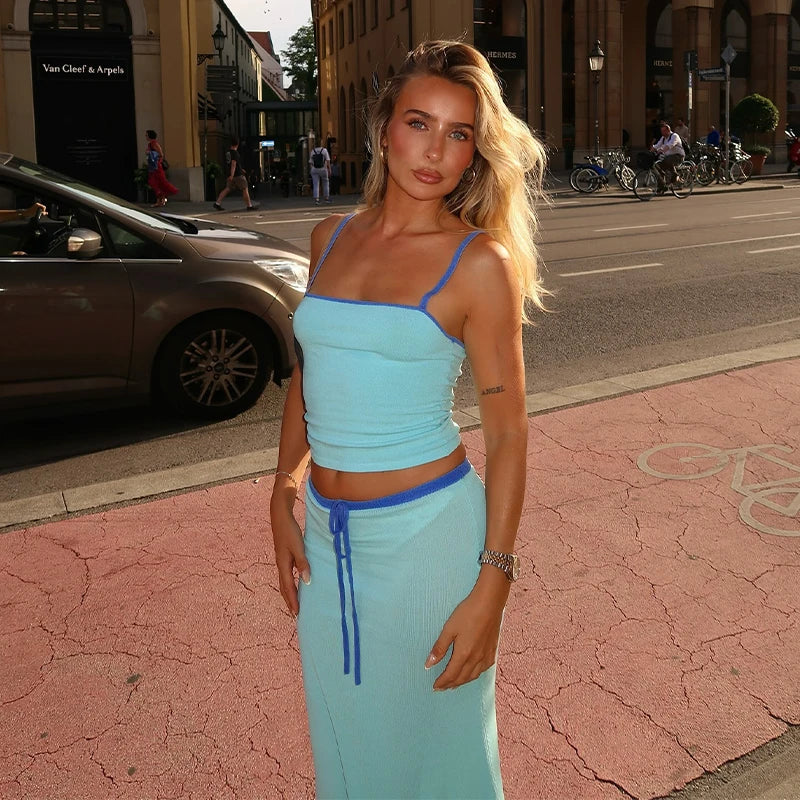 Pure Color Bandeau & Maxi Co-Ord