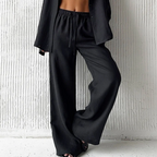 Cotton-Linen Wide-Leg Beach Trousers