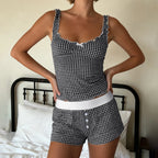 Bow-Tie Tank Top and Shorts Set
