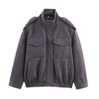 Chic Suede Zip-Up Jacket