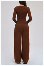 Deep-V Flared Yoga Set