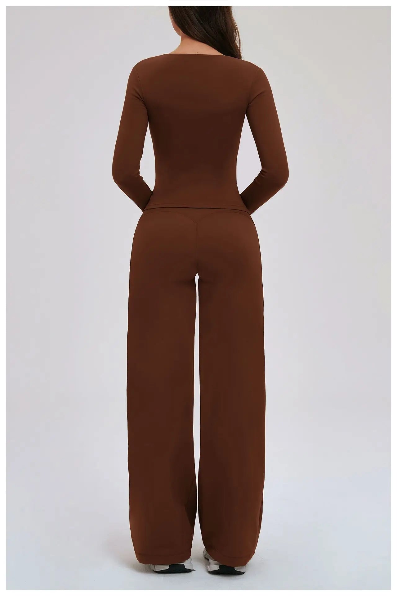 Deep-V Flared Yoga Set