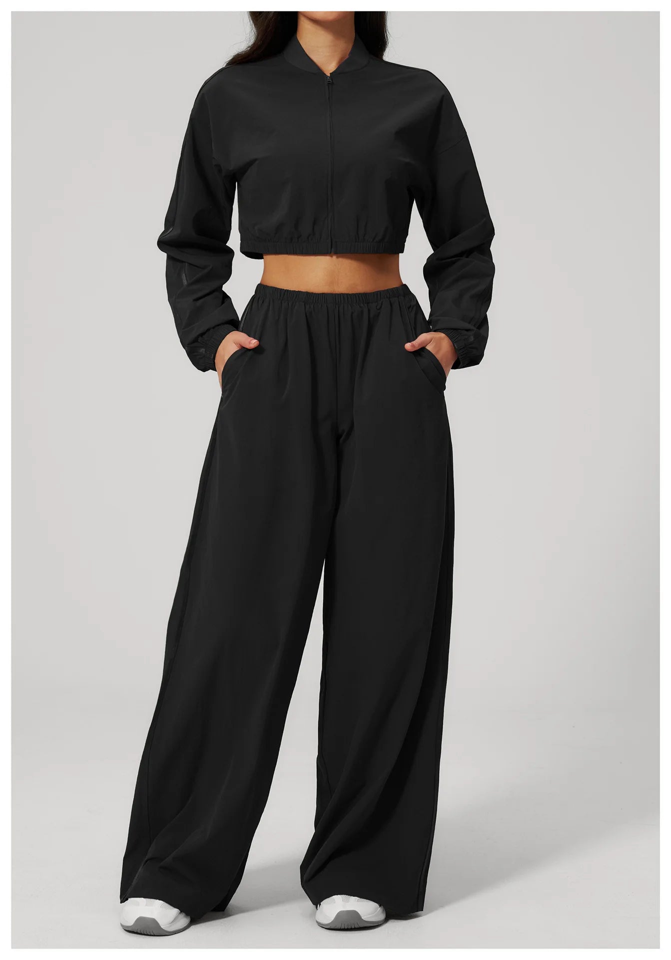 High-Waisted Wide-Leg Gym Leggings