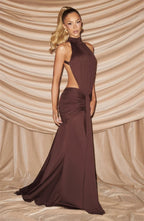 Turtleneck Backless Maxi Dress