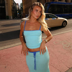 Pure Color Bandeau & Maxi Co-Ord