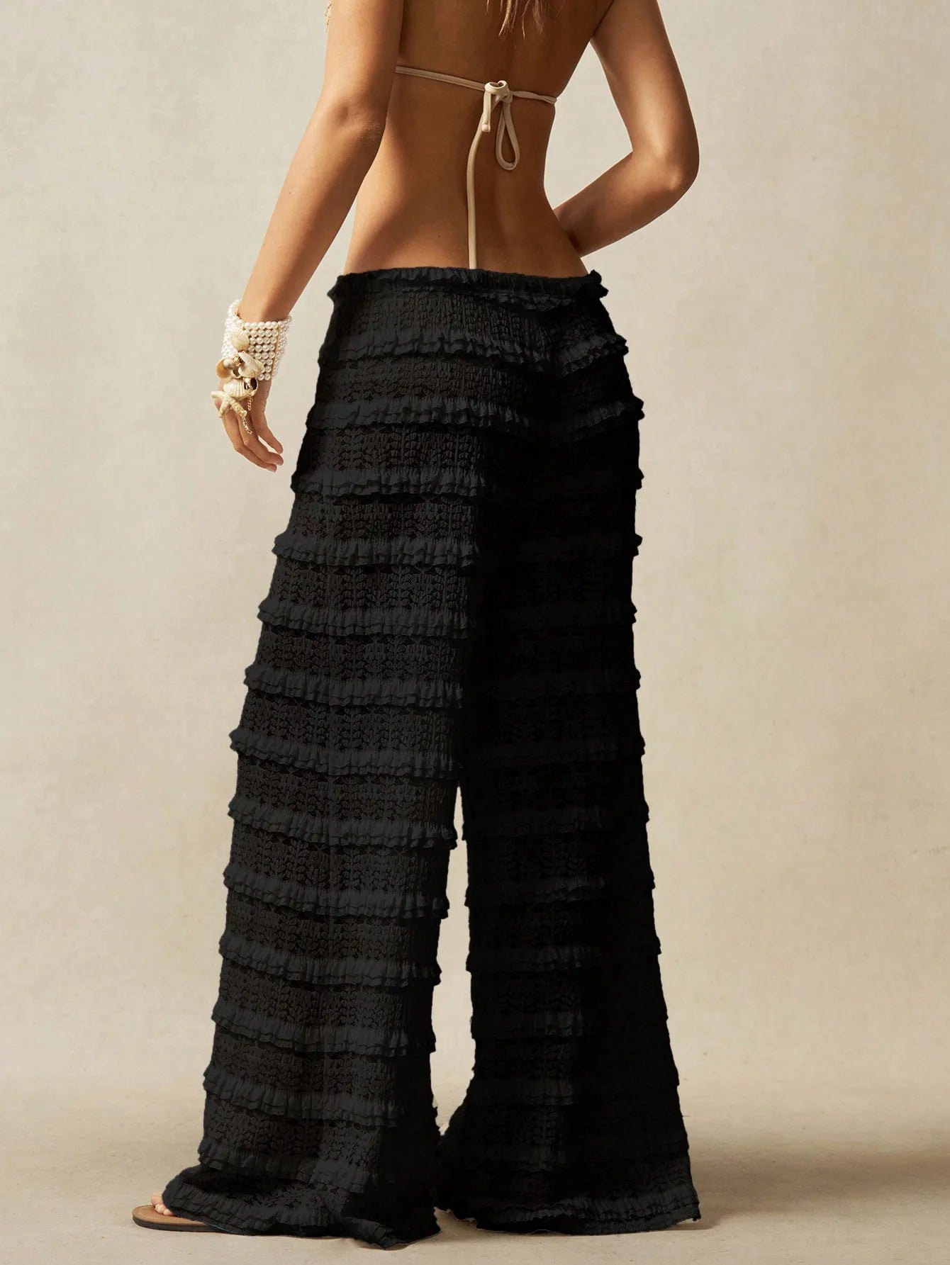 Loose-Fit Wide-Leg Beach Trousers