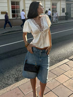 V-Neck Lacey T-shirt