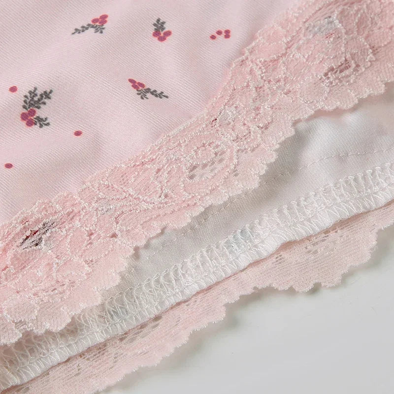 Floral Lace Camis Two-piece Pajamas Set