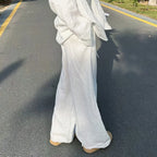 Cotton-Linen Wide-Leg Beach Trousers