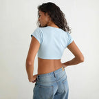 Knitted Button-Front Top