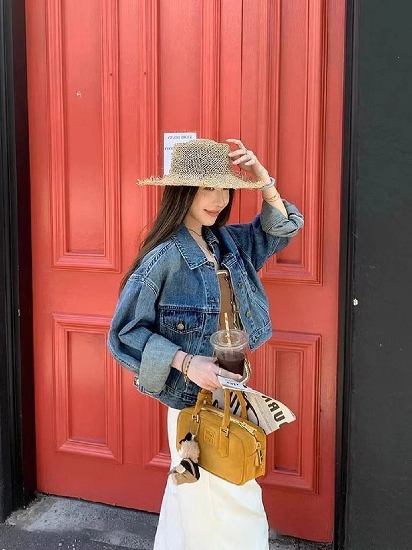 Loose Fit Short Sleeveless Denim Jacket