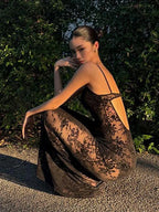 See-Through Flower Patchwork Dress