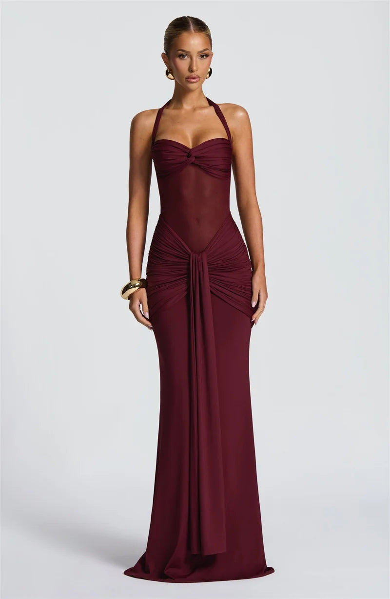 Halter Backless Maxi Dress
