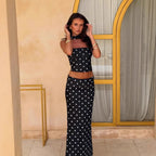 Backless Vest & Skirt 2-Piece Set