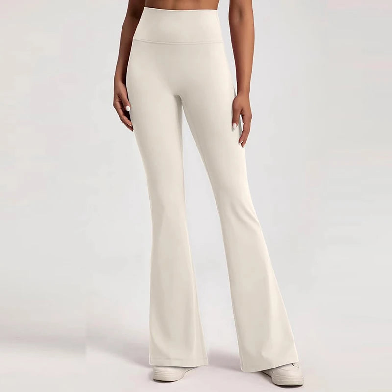 High-Waisted Flared Gym Leggings