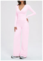 Deep-V Flared Yoga Set