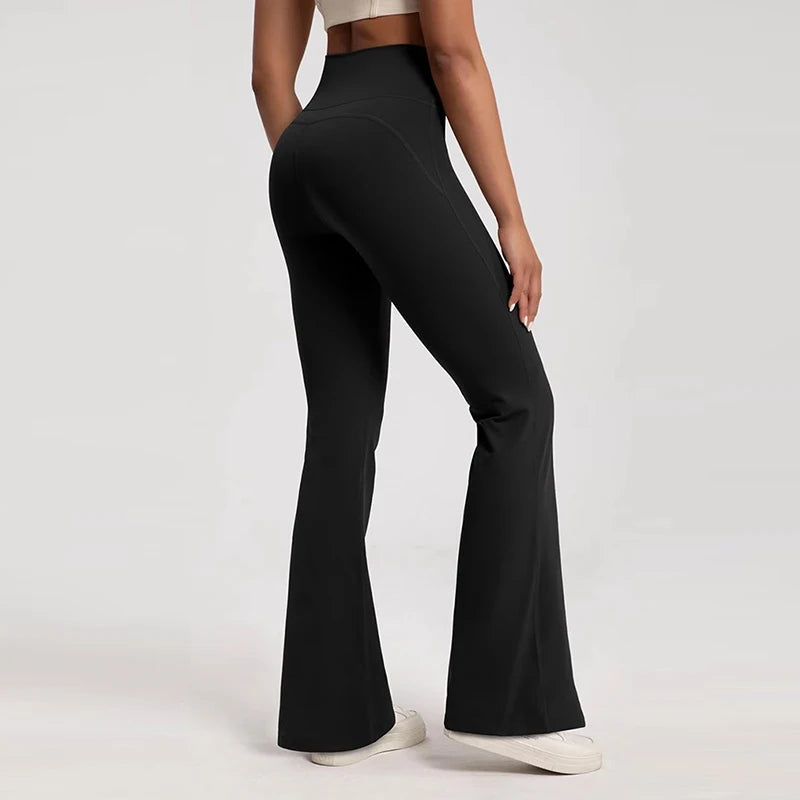 High-Waisted Flared Gym Leggings