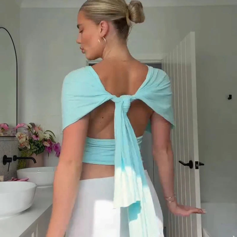 Halter Sleeveless Crop Top
