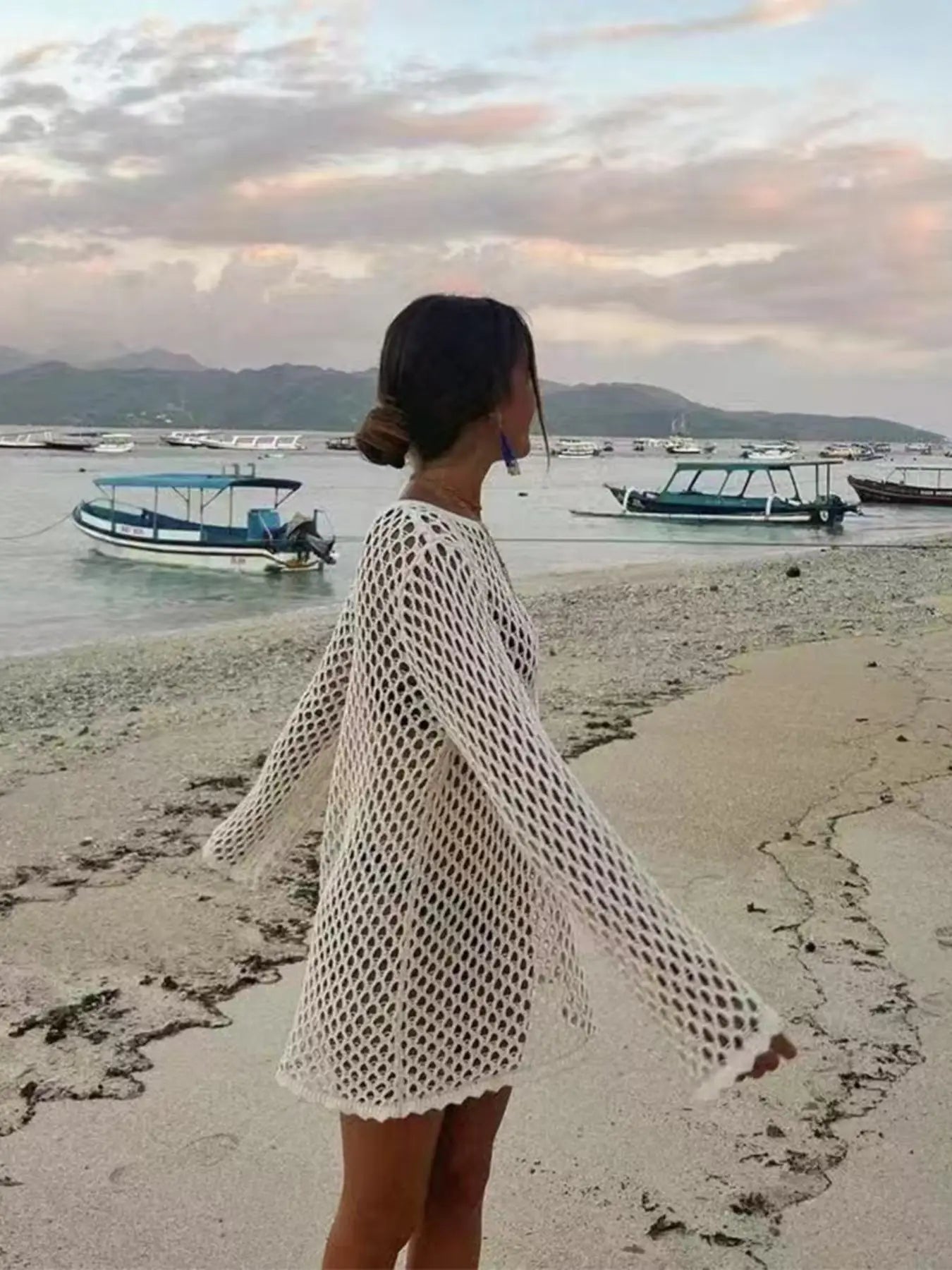 Hollow Out Bikini Cover-Up