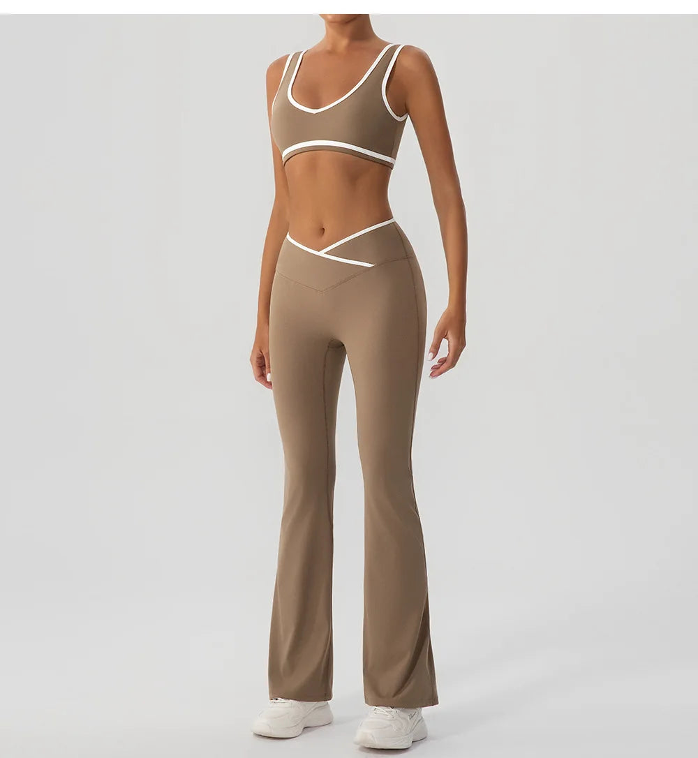 V-Shaped Flared Legging