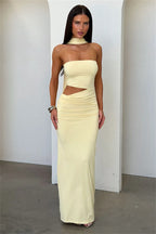 Halter Neck Maxi Dress