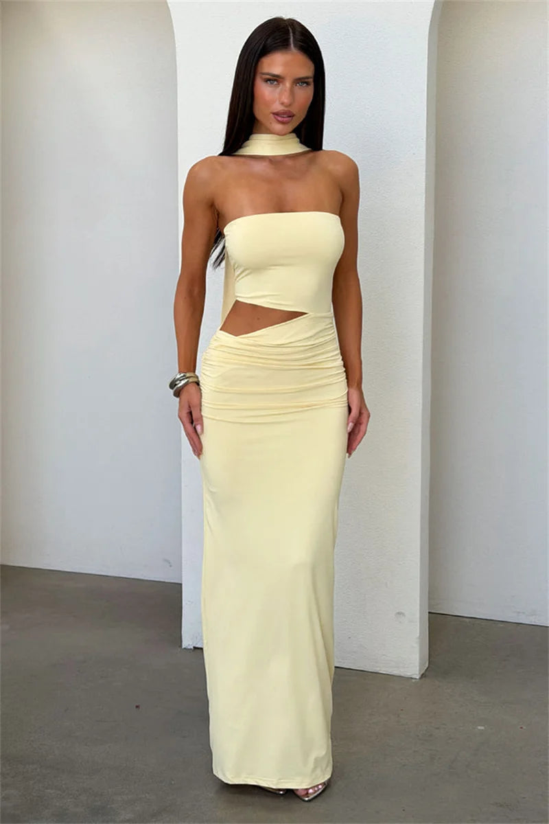 Halter Neck Maxi Dress