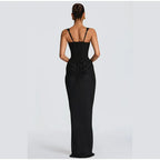 Pleated Sling Maxi Dress
