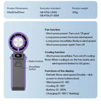 Portable High Speed Cooling Handheld Fan 3600mAh Rechargeable 100 Speed Adjustable Mini Foldable Air Cooling Turbo Fan & Lanyard