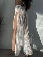 High-Split Knitted Beach Trousers