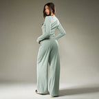 Striped Cardigan & Loose Trousers Co-Ord