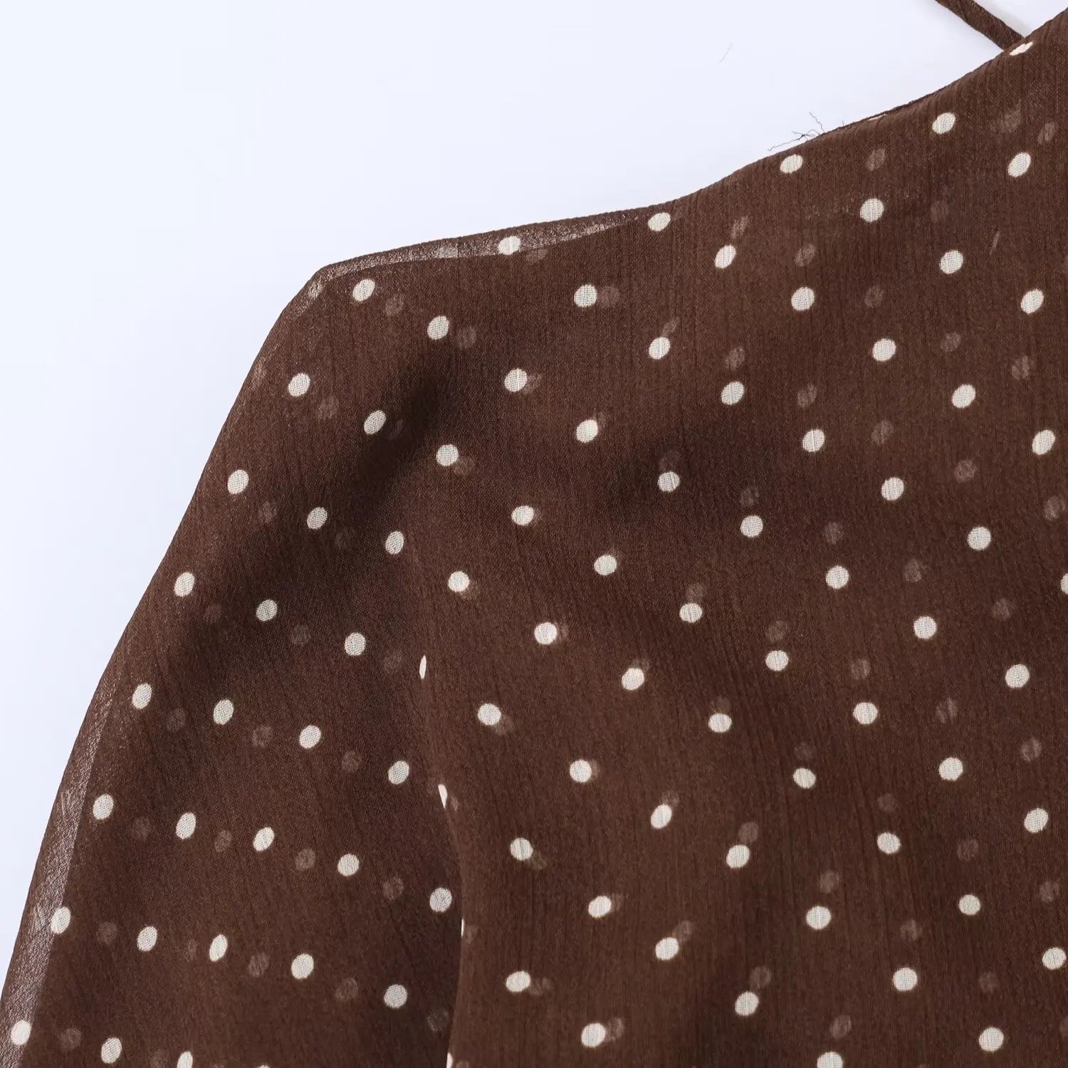 Elegant Polka-Dot Mini Beach Dress