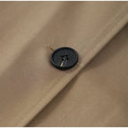 Notch-Lapel Long Trench Jacket