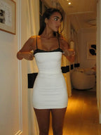 Lace Patchwork Spaghetti Beach Dress