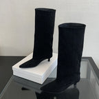 Suede Knee-High Boots