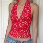 Printed Halter Neck Tank Top