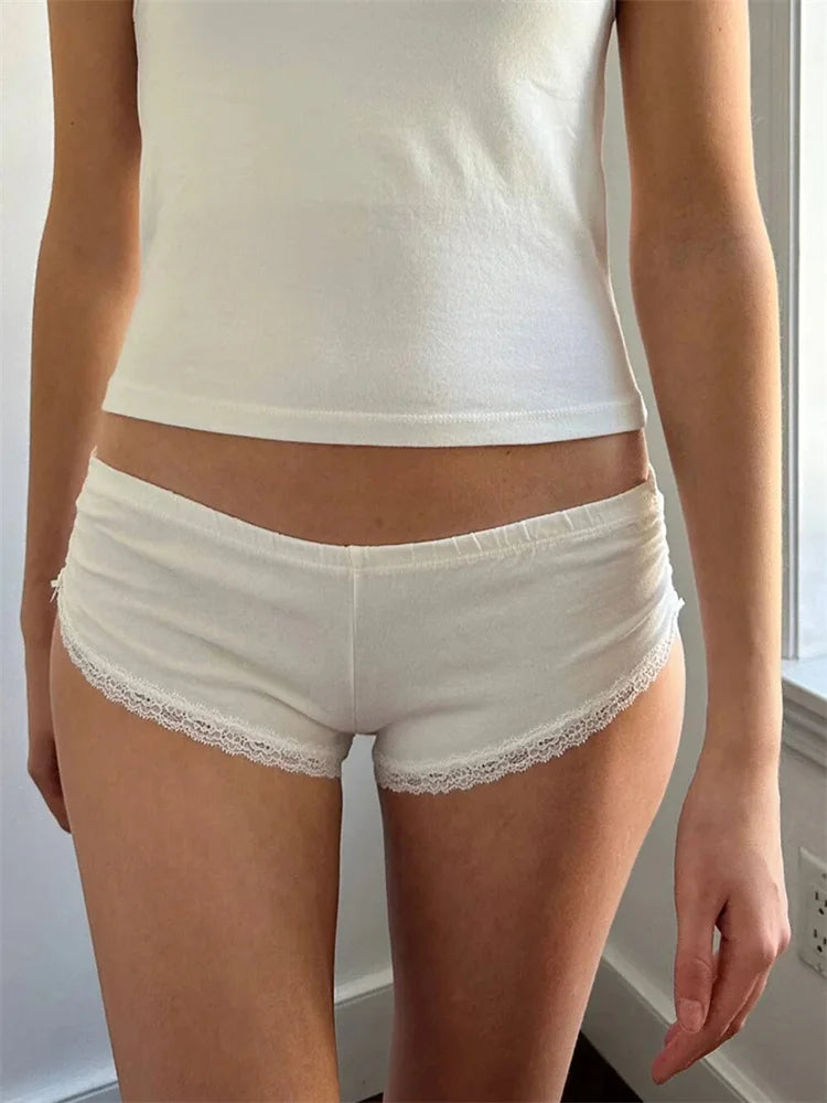 Summer Lace-Trim Lounge Shorts