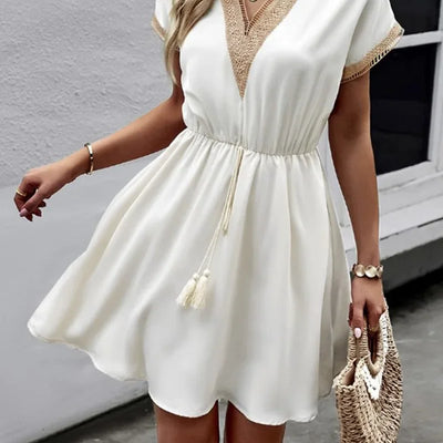 Lacey V Neck Short Beach Dress