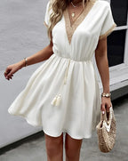 Lacey V Neck Short Beach Dress