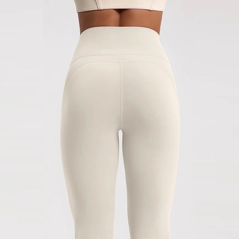High-Waisted Flared Gym Leggings