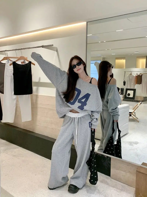 High Waisted Wide Leg Joggers