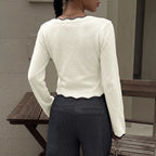 V-Neck Contrast Color Knitted Jumper