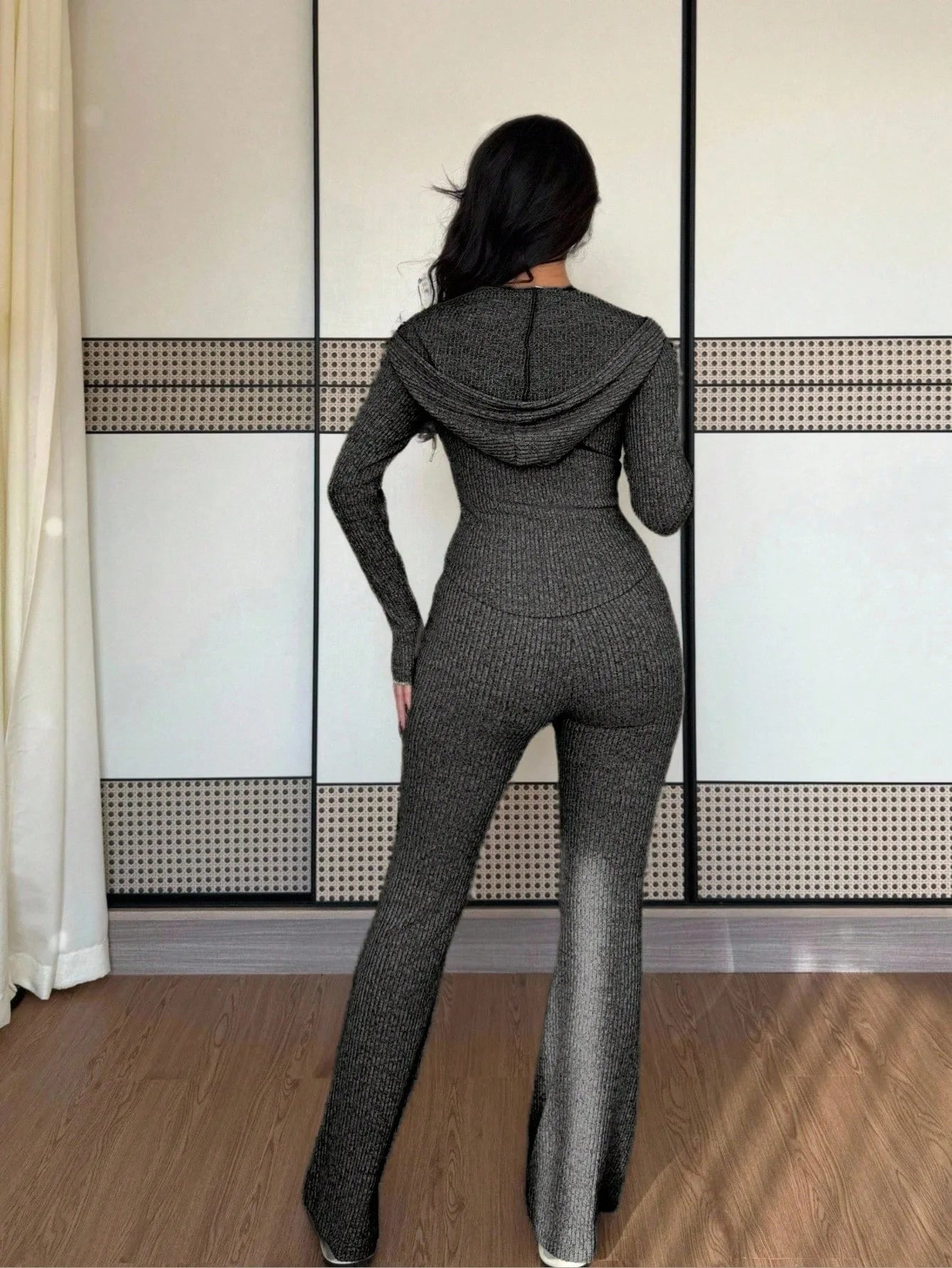Slim-Fit Knitted Zipper Co-Ord