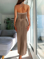 Backless Halter Neck Cover-Up Style