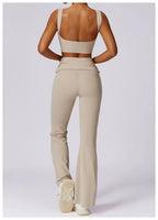 Scrunched Hip Flared Leggings