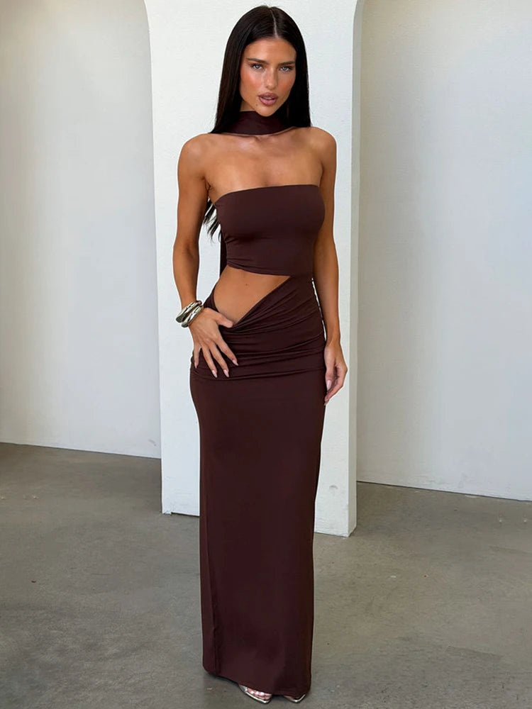 Halter Neck Maxi Dress