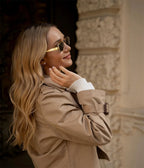 Cropped Double-Breasted Trench Jacket