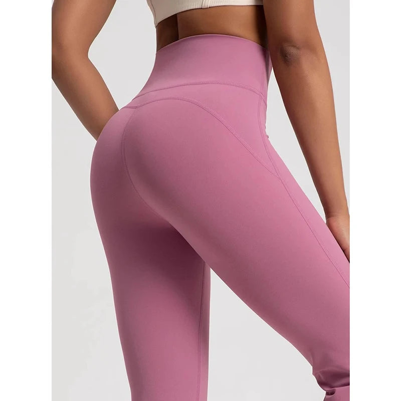 High-Waisted Flared Gym Leggings